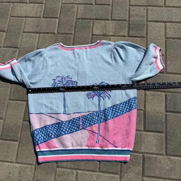 Lilly Pulitzer Vivie Sweater Palm Tree Knit Pullover Blue Pink Women NWT $148 XL - Picture 10 of 14